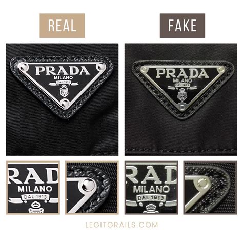 real and fake prada logo